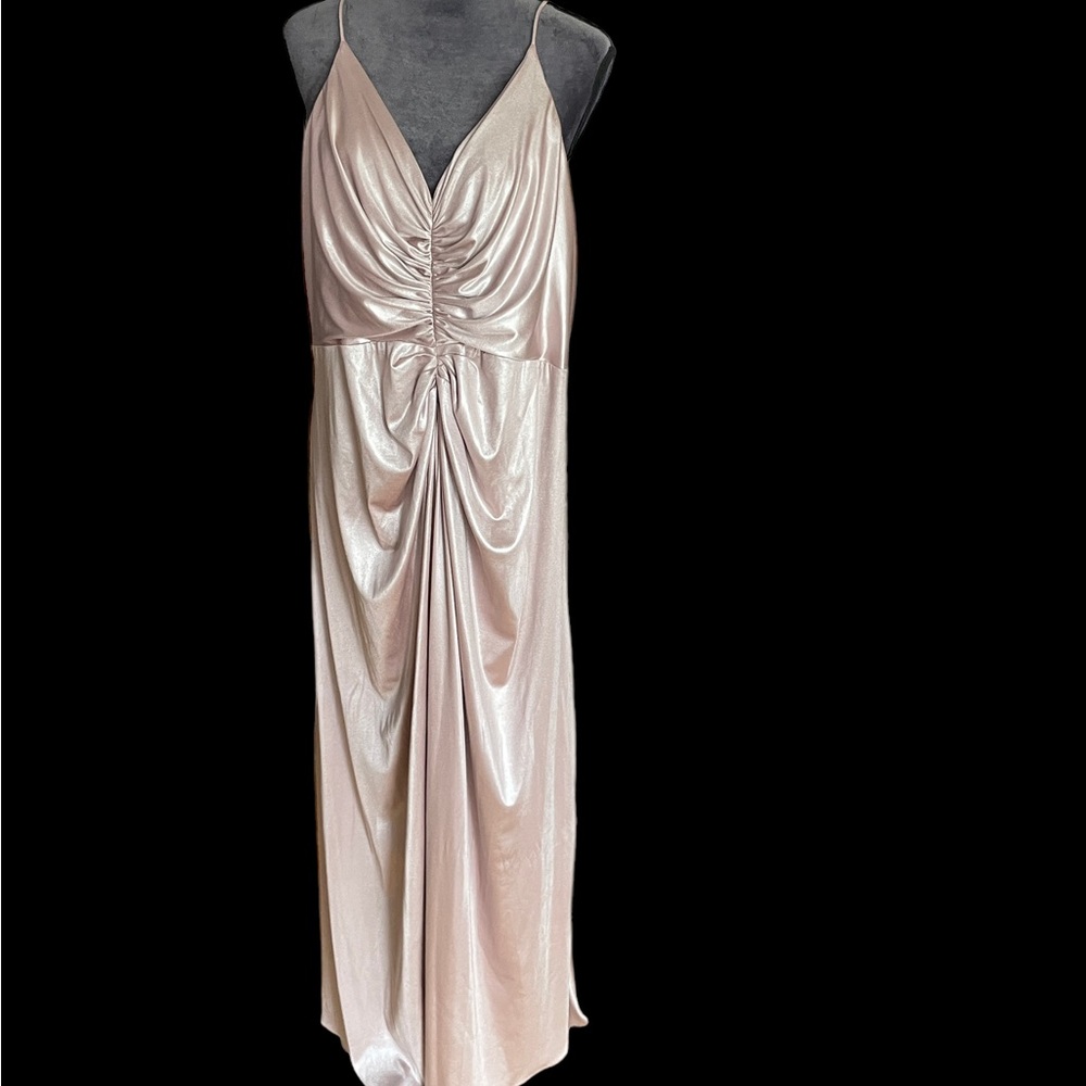 ADRIANNA PAPPEL Plus Size Metallic Formal Dress Size 20